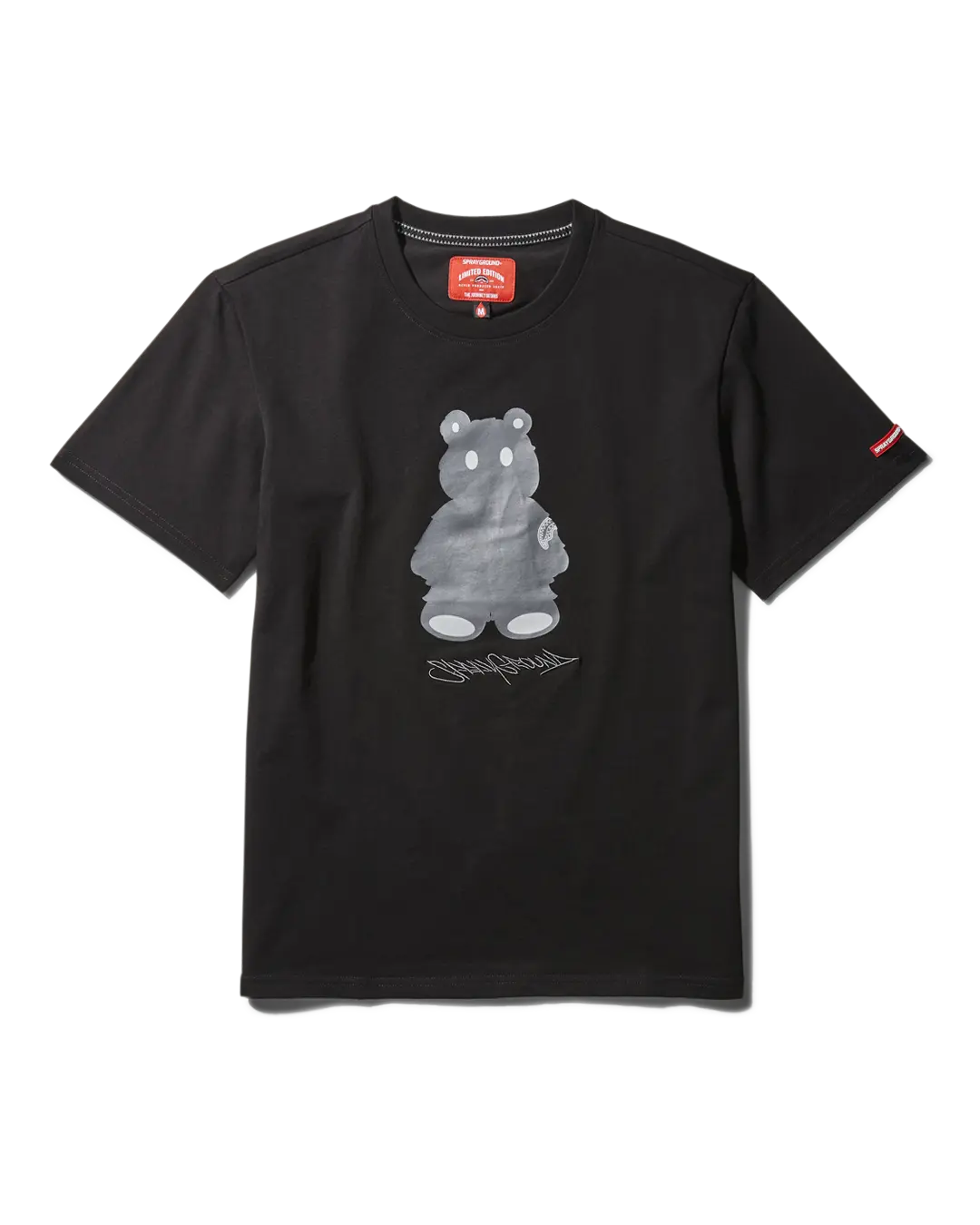 SHORT SLEEVE GRAPHIC MONEY BEAR T-SHIRT (BLACK)
