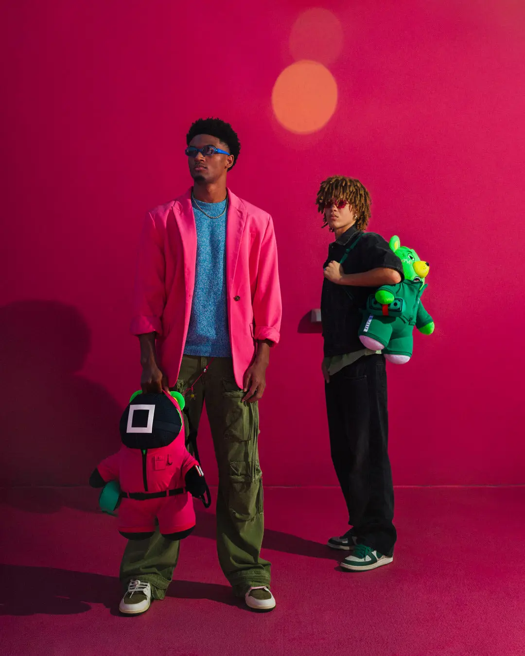 SQUID GAME COLLAB PINK SOLDIERS BEAR BACKPACK - Image 8